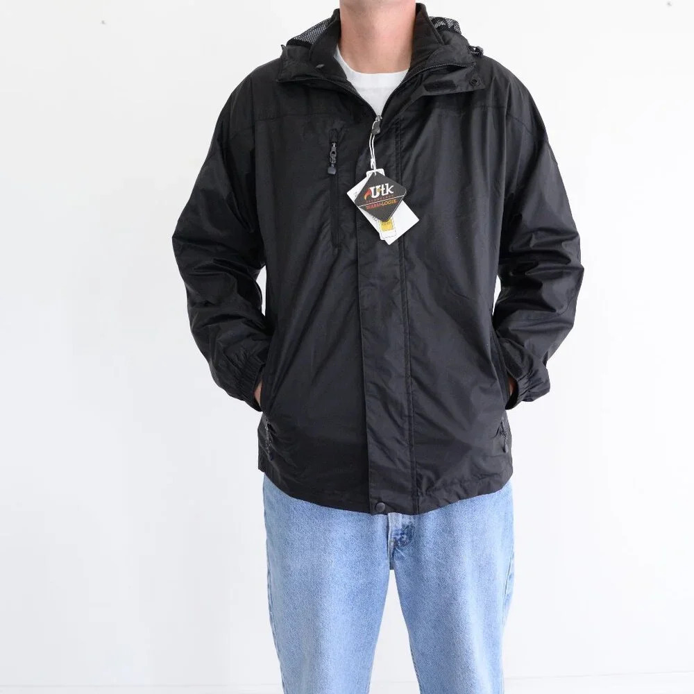 North End Black Zip Up  Warmlock Technology Removable Fleece Liner Winter Jacket